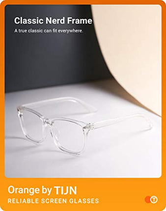 Buy TIJN Unisex Stylish Square Non-Prescription Eyeglasses Glasses Clear Lens Women Men Eyewear India