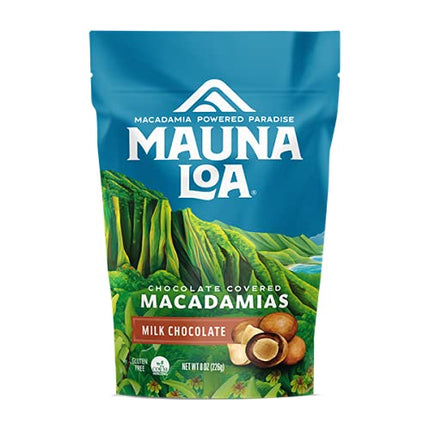Mauna Loa Premium Hawaiian Chocolate Covered Macadamia Nuts, Milk Chocolate, Cocoa Dusted, 8 Oz Bag (Pack of 1)