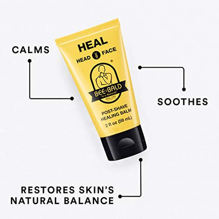 Bee Bald HEAL Post-Shave Healing Balm Immediately Calms & Soothes Damaged Skin, Treats Bumps, Redness, Razor Burn & Other Shaving Related Irritations. in India