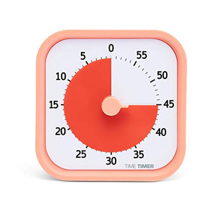 TIME TIMER Home MOD - 60 Minute Kids Visual Timer Home Edition - For Homeschool Supplies Study Tool, Timer for Kids Desk, Office Desk and Meetings with Silent Operation (Dreamsicle Orange)