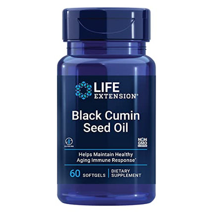 Life Extension Black Cumin Seed Oil 500 mg – Immune Support & Inflammation Management Supplement – Non-GMO – Gluten-Free – 60 Softgels in India