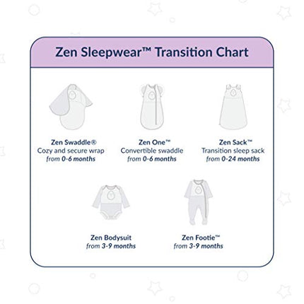 Nested Bean Zen Sack - Gently Weighted Sleep Sacks | Baby: 6-15 Months | Cotton 100% | Help Newborn/Infant Swaddle Transition | 2-Way Zipper | Machine Washable