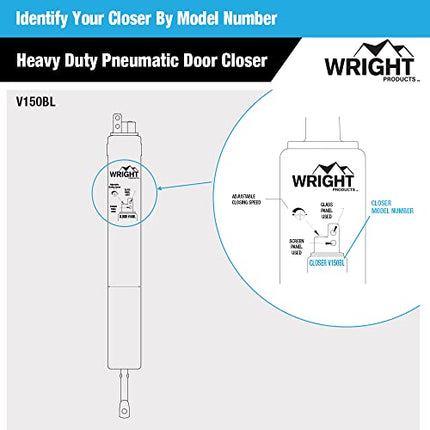 Wright Products V150BL Heavy Duty Pneumatic Closer, Black in India