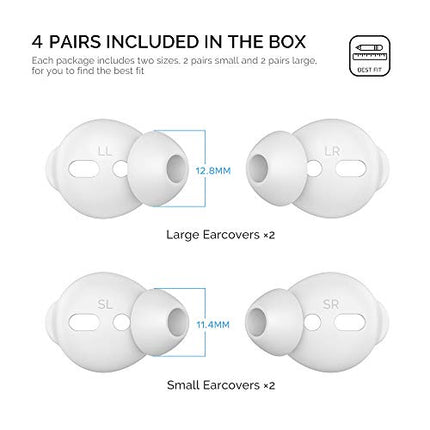 Buy AhaStyle 4 Pairs AirPods Ear Tips Silicone Earbuds Cover - Compatible with AirPods - Buy in India