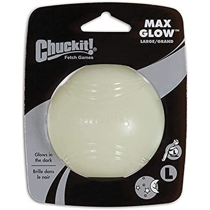 Chuckit Max Glow Ball Dog Toy, Large (3 Inch Diameter) for dogs 6-100 lbs, Pack of 1 in India