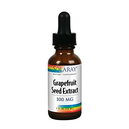 SOLARAY Grapefruit Seed Extract 100mg | Unflavored Liquid GSE for Healthy Immune System & Digestion Support | Vegan | 100 Servings | 1 Fl. Oz.