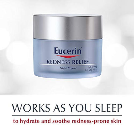 Eucerin Redness Relief Night Creme - Gently Hydrates To Reduce Redness-Prone Skin At Night - 1.7 oz Jar