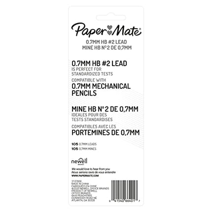 Paper Mate 66401PP Mechanical Pencil Refills, 0.7mm, HB #2, 105 Count in India