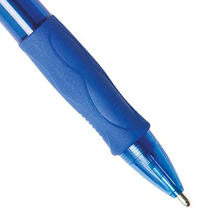BIC VLGBP41-Blu Velocity Bold Retractable Ball Pen, Bold Point (1.6mm), Blue, 4-Count