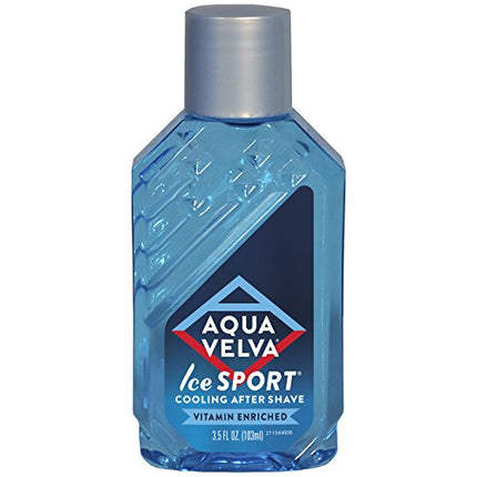 Aqua Velva Cooling Mens After Shave, Ice Sport, Vitamin E and Pro Vitamin B5, Soothes, Cools, and Refreshes Skin- 3.5 Ounce