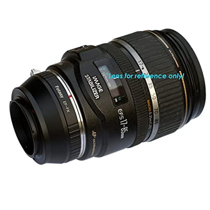 Fotasy Manual Cannon EF EF-S Lens to Fuji X Adapter, EOS EF to X Mount Adapter, Compatible with Fujifilm X-Pro1 X-Pro2 X-Pro3 X-E2 X-E3 X-A10 X-T1 X-T2 X-T3 X-T4 X-T10 X-T20 X-T30 X-T30II X-T100 X-H1