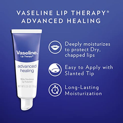 Vaseline Lip Therapy Lip Balm Tube, Advanced Healing, 0.35 oz