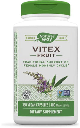 Nature’s Way Vitex Fruit, Traditional Support of Monthly Cycle*, Vegan, Non-GMO, 320 Capsules in India