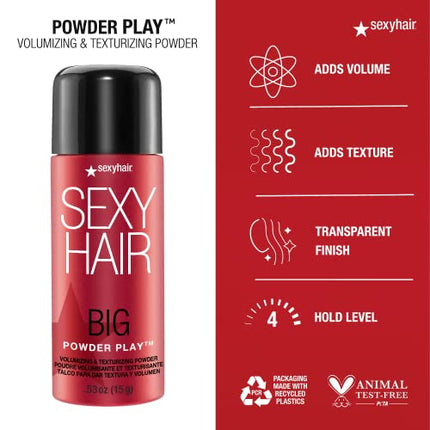 SexyHair Big Powder Play Volumizing & Texturizing Powder, 0.53 Oz | Colorless on Hair | Fragrance Free | Instant Lift in India