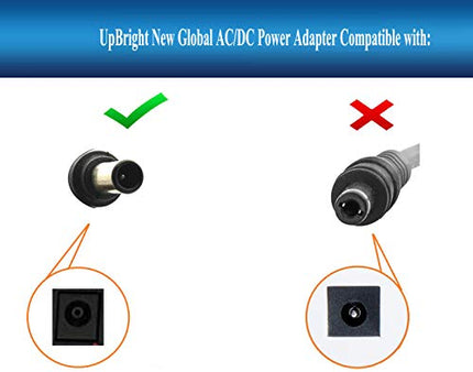 UpBright 19V AC/DC Adapter Compatible with LG DA-48F19 LCAP35 DA-65G19 DA-65F19 LCAP21B LCAP21C LCAP25B 19EN33S 24LH4830 24LB451B 25UM64 32MA68HY 34UM60 19 20 24 25 32 34 Monitor TV 2.53A 3.42A Power