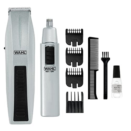 Wahl Mustache and Beard Battery Operated Beard Trimming kit for Mustaches, Beard, Neckline, Light Detailing and Grooming with Bonus Nose & Ear Trimmer – Model 5537-420 in India