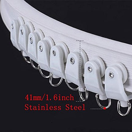 3 Meters / 9.8 Feet Curved Curtain Track - Bendable Straight Windows & Balcony Slide Rail Top Mounting Ceilling Installation