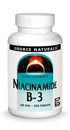 Source Naturals Niacinamide B-3, 100 mg Dietary Supplement - 250 Tablets in India