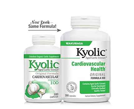 Buy Kyolic Aged Garlic Extract Formula 100, Original Cardiovascular, 300 Capsules (Packaging May Vary) in India India