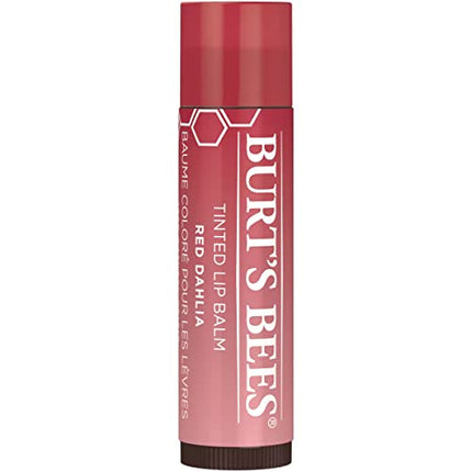 Buy Burt's Bees Lip Balm, Tinted Moisturizing Lip Care for Women, 100% Natural, with Shea Butter, Red Dahlia (2 Pack) India