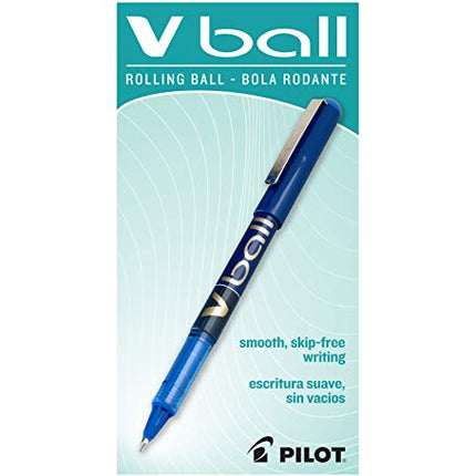 Buy PILOT VBall Liquid Ink Rolling Ball Stick Pens, Fine Point, Blue Ink, 12-Pack (35113) India