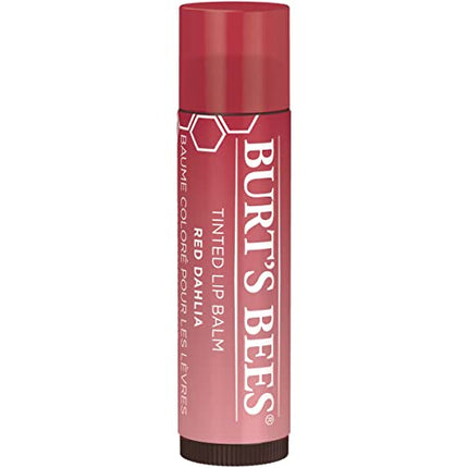 Burt's Bees Lip Balm, Tinted Moisturizing Lip Care for Women, 100% Natural, with Shea Butter, Red Dahlia (2 Pack) in India