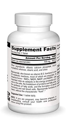Buy Source Naturals Niacinamide B-3, 100 mg Dietary Supplement - 250 Tablets India