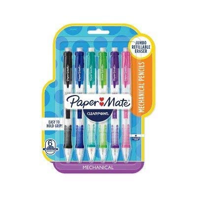 Paper Mate 6ct Clearpoint #2 Mechanical Pencils 0.7mm Multicolor