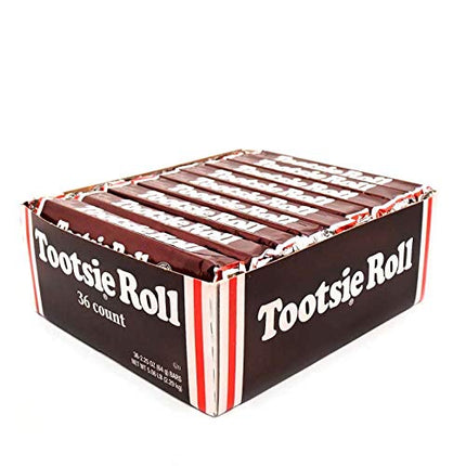 Tootsie Roll Bars, Original Classic Size, 2.25 Ounce Rolls, (Pack of 36), Peanut Free, Gluten Free