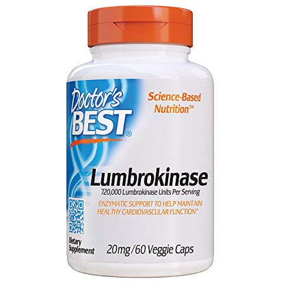 Buy Doctor's  Lumbrokinase Cardiovascular Support Circulatory Health Blood Flow Enzymes, 20 mg, 60 Count in India India