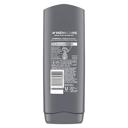 Buy DOVE MEN + CARE Elements Body Wash Charcoal + Clay, Effectively Washes Away Bacteria While Nourishing Your Skin, Gray, 18 Fl Oz India
