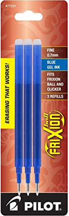 PILOT FriXion Gel Ink Refills for Erasable Pens, Fine Point, Blue Ink, 3-Pack (77331)