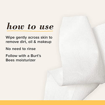 Burt's Bees Face Wipes, Valentines Day Gifts for Her, Makeup Remover Facial Cleansing Towelettes for All Skin Types, Hydrating with White Tea Extract, 30 Count (Pack of 3) in India