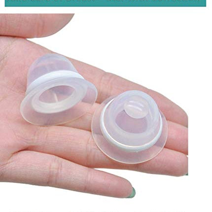 Finever Nipplesuckers Silicone Nipple Corrector for Flat Inverted Nipples for Breastfeeding Mother or Women with Clear Case 1Pair