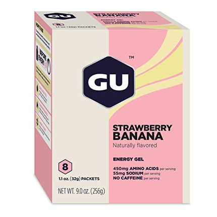 GU Energy Gels in Strawberry Banana Flavor