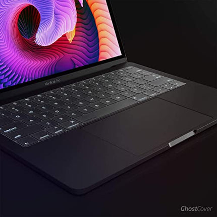 UPPERCASE GhostCover® Premium Ultra Thin Keyboard Cover Protector, for 2021 2022 2023 M1/M2 Pro/Max MacBook Pro 14" 16" (A2442 A2485 A2779 A2780), MacBook Air 13" M2 (A2681), US (ANSI) Layout, Clear