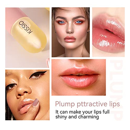 KISSIO Lip Plumper,Natural Lip Plumper,KISSIO lip plumper for day use,Lip Plumper Gloss Make Lips Fuller and Moisturizing 5.5ml
