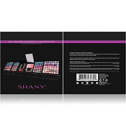 SHANY All In One Harmony Makeup Set - Ultimate Color Combination - Eyeshadows, Blush Powder, Lip-gloss Lipstick, Mini Makeup brushes, Makeup applicators, HOLIDAY GIFT IDEA - New Edition