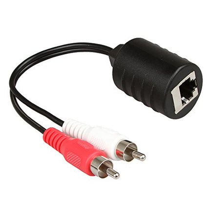 Buy LINESO 2Pack Stereo RCA to Stereo RCA Audio Extender Over Cat5 (2X RCA to RJ45 Female) in India India