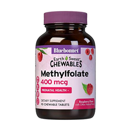 Buy BlueBonnet Earth Sweet Cellular Active Methylfolate 400 mcg Chewable Tablets, 90 Count India