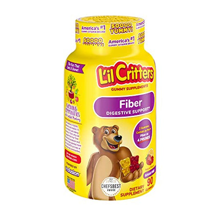 L'il Critters Kids Fiber Gummy Bears Supplement, 90 Count (Packaging may vary)