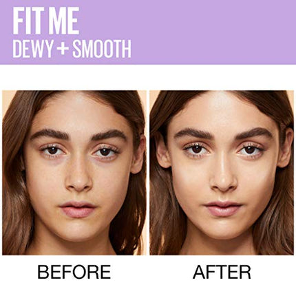 Maybelline Fit Me Dewy + Smooth Foundation Makeup, Natural Beige, 1 Count