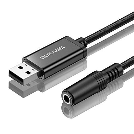 Buy DUKABEL USB to 3.5mm Jack Audio Adapter, USB to Aux Cable with TRRS 4-Pole Mic-Supported USB to in India