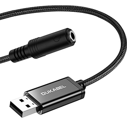 Buy DUKABEL USB to 3.5mm Jack Audio Adapter, USB to Aux Cable with TRRS 4-Pole Mic-Supported USB to in India