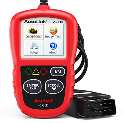 Autel OBD2 Scanner Autolink AL319 Code Reader Read and Erase Codes Check State Emission Monitor Status Powerful Scan and Car Diagnostic Tool