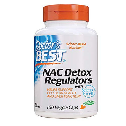 Buy Doctor's  Nac Detox Regulators with seleno excell, Non-GMO, Vegetarian, Gluten&Soy Free, 180 Veggie Caps, 180Count India