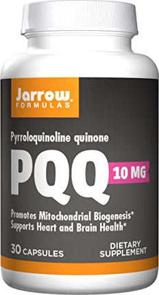 Jarrow Formulas PQQ 10 mg - 30 Capsules - Promotes Mitochondrial Biogenesis - Supports Heart & Brain Health - 30 Servings 