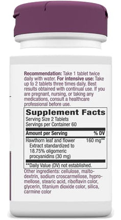 Nature's Way HeartCare Standardized Hawthorn, 160 mg per serving, 120 Tablets in India