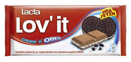 10 X Lacta Lov’it Cream’n’oreo - Greek Chocolate (Package of 10)