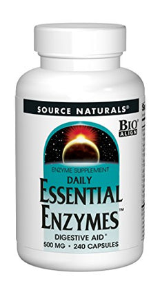 Source Naturals Essential Enzymes 500mg Bio-Aligned Multiple Enzyme Supplement Herbal Defense for Digestion, Gas, Constipation And Bloating Relief - Supports A Strong Immune System - 240 Capsules in India